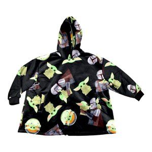 Wayy Big Hoodie Star Wars Mandalorian Baby Yoda One Size Boys Plush Lined‎
